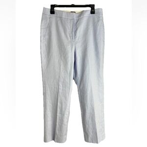 J. Crew NWT Kate Straight Leg Pants Sz 10 linen blend baby blue trousers career